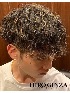 ヒロギンザ 青山店(HIRO GINZA) 波巻き/ハイライト/マッシュパーマ/ウルフ/フェード/束感