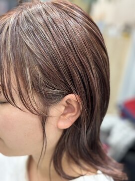 ナチュレル(NATUREL) ミディアムレイヤー/ピンクグレージュ/ハイライト[吹田][江坂駅]