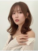 韓国ヘア似合わせレイヤーカット前髪顔周りカット大人美人