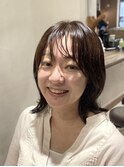《お客様スタイル56》レイヤーミディアム×軽めバング