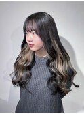 広めイヤリングカラー/ホワイトベージュ