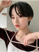 ★髪質改善★ショートボブ韓国丸みショートカットミルクティー