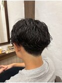 メンズパーマワンカラーダブルカラーケアブリーチ