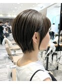 *岩田莉奈*地毛風縮毛矯正美髪髪質改善ショートボブ　新宿