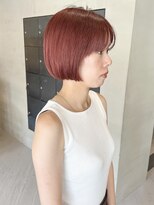 ヘアー アイス ルーチェ(HAIR ICI LUCE)&nbsp;ブリーチなしダブルカラーで作るチェリーレッド/落合