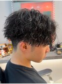 ツイストスパイラルパーマ/スパイラルパーマ/メンズパーマ/黒髪
