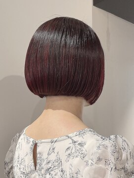 ザザ ZA/ZA 神楽坂 モードなダークレッドボブ☆