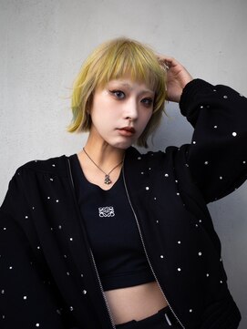 ギークス(GEEKS) 【GEEKS渋谷】ハッシュボブ/デザインカラー/冬カラー/ボブウルフ