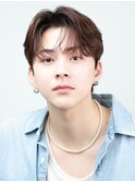 シースルーマッシュダウンパーマ韓国マッシュニュアンスパーマ