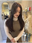 韓国ヘア/レイヤーカット/顔周りカット/ベージュカラー