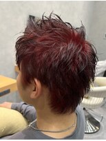 ヘアデザインファブロ イオンモール宮崎店(hair design FABRO.) 【スパイキーショート/ルーツカラー/レッドカラー】
