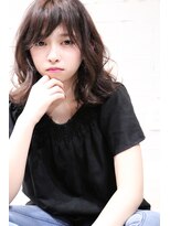 ホラン(HoLan)&nbsp;【HoLan】ダークグレージュxウザバングxリラクシーカール☆