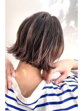 ビューティブロー ビービー(Beauty Blow B.B) ピンクベージュボブケアブリーチダブルカラーハイライト