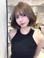 ロンドウル 熊本(Lond ulu) 大人可愛いショートボブ/ベージュ