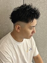 ニアウ 太田店(Niau)&nbsp;メンズショートフェードスタイル束感ツイストスパイラルパーマ