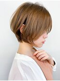 透明感♪髪質改善カラー小顔艶感前下がりショートレイヤー