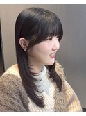 オトナ可愛いミディアム/顔周りカット/顔周りレイヤー