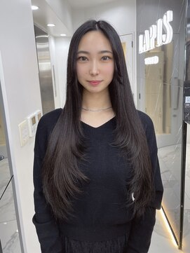 ラピス 渋谷本店(Lapis) レイヤーカット/ナチュラルブラック/ロングレイヤー