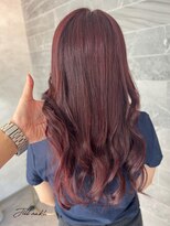 ジル アンク(Jill ankh)&nbsp;《姫路　Jillankh》レッドカラー　ダブルカラー　ロング