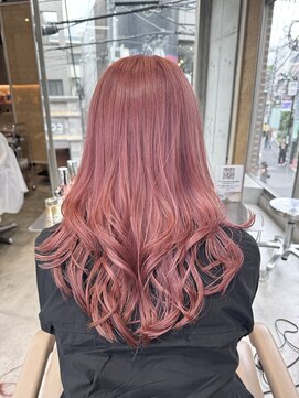 サンク 原宿 表参道(cinq) ダブルカラーハイトーンカラーピンクブラウンベージュカラー30代