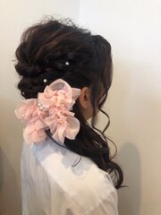 文化祭ヘアアレンジ☆サイド寄せローポニー