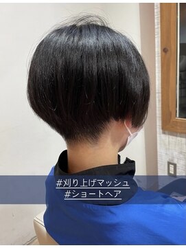 女性刈り上げマッシュ ショートヘア L アプシー 三田駅前店 Apsee のヘアカタログ ホットペッパービューティー