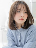 モッズヘア 越谷(mod's hair) 大人ガーリーイヤリングカラー透けバングTb1越谷20代30代40代