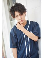 クレスト 近江八幡店(CREST) マッシュツーブロックメンズパーママッシュウルフメンズカット