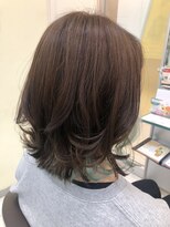 プールドゥマン 屯田(POUR DEMAIN) インナーカラー/ボブルフ/レイヤー/デザインカラー/ミントカラー