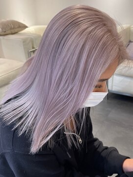 ベレーザ 渋谷(BELEZA) 2831パールグレー寒色系カラーかきあげバングスローカラー