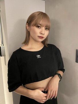 アルカナ 明治神宮前原宿(ARCANA) グレーベージュ レイヤーロング 前髪パーマ アッシュブラック