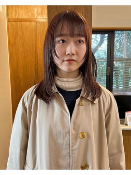 コカブ 本山(KOCHAB) 暖色カラー 顔まわりレイヤー[カット/トリートメント/レイヤー]