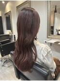 10代20代30代大人かわいい韓国風シースルーバングピンクシャドウ