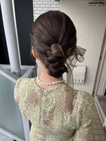 フェリーチェ(Felice)&nbsp;シニヨン　リボンアレンジ　結婚式　花嫁