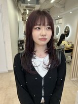 トレヘアー 京都 烏丸(tRe hair)&nbsp;暖色カラー×フェイスレイヤー