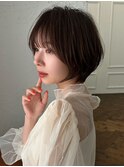 ショートボブ髪型30代40代50代前髪あり前髪なし面長丸顔【倉田】