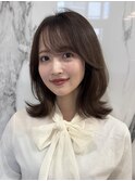 顔周りレイヤーカット/イメチェンヘアスタイル/外ハネボブ/韓国