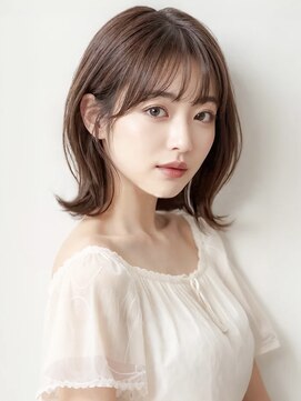 ウル 岡山駅店(ULu.) ミディアムボブ髪質改善ブリーチ無し縮毛矯正20代30代40代ULu艶