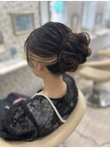 シニヨン／結婚式／お呼ばれヘア／二次会へア／ロングヘア