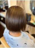 手ぐしでキマる、大人可愛いベーシックボブ/髪質改善/艶感