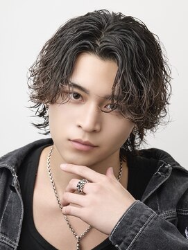 アイトーキョーリタ 渋谷(AI TOKYO Rita) ハイライトサーフカールフェザーパーマアクティブショート無造作