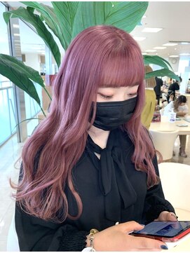 ケンジ 平塚ラスカ店(KENJE) ピンクカラー/ピンクベージュ/暖色/ブリーチ/平塚【相原美紅】