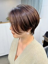 ジーナ 渋谷 表参道(JINA) 大人ショートボブ/ハンサムショート/前髪なし/20代30代40代