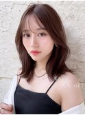 大人ボブ銀座レイヤーカット有楽町ミディアムボブベージュ