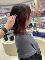 ヘアーザラブズラフズ オーガニカ 北九州(HAIR THE LOVES LAUGHS ORGANICA)&nbsp;イヤリングカラー×ボルドー