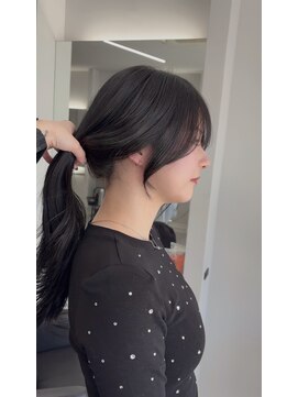 ナンバー 竪町(number+) 10代20代30代大人可愛い暗髪艶感ヨシンモリくびれブルーブラック