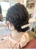 ゆるふわシニヨンアレンジ