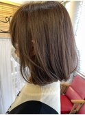 前下がりボブ/切りっぱなし/日韓ボブ/20代/30代/40代