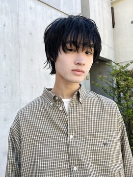 マグノリア(MAGNOLIA) メンズ黒髪マッシュウルフパーマ・・YOSHIBA