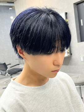 エルマーク 心斎橋(L-MARK) 黒髪マッシュナチュラルマッシュメンズヘア韓国ツーブロック